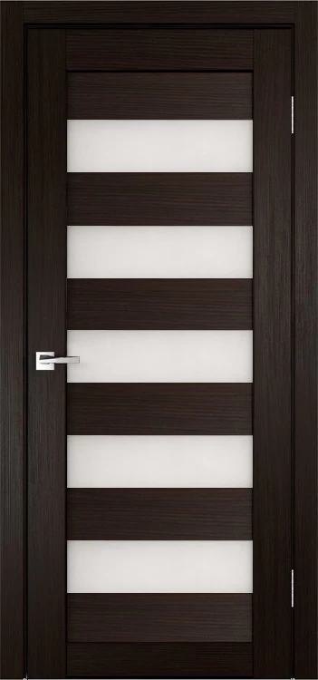 Фото Межкомнатная дверь Легенда X-4 тон Венге Остекление Сатинат белое