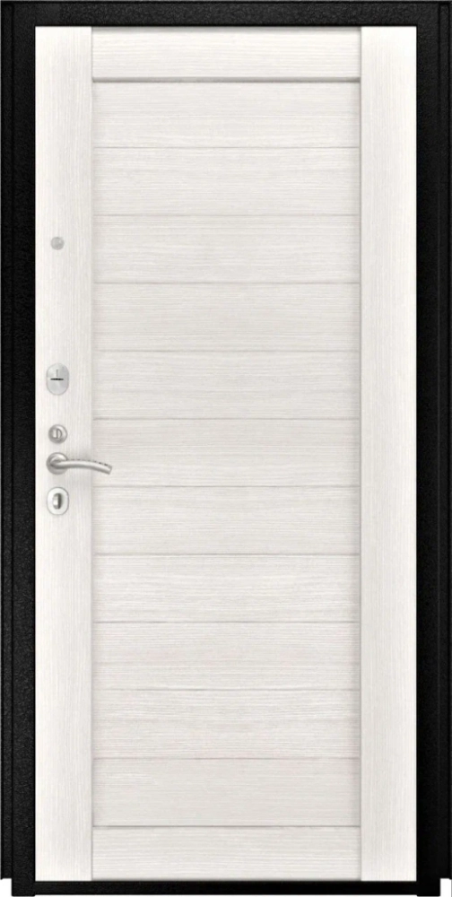 Входная дверь ДвериПРО L-Термо серебро СБ-3 листв. бел. (21 беленый дуб) DPRO196774 внутренняя сторона