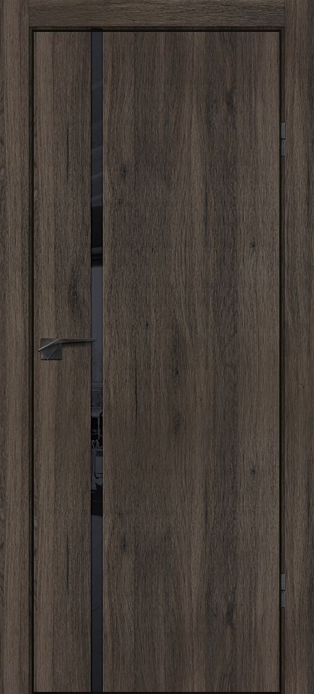Фото Межкомнатная дверь P-22, кромка ABS черная c 4-х ст. Дуб темный